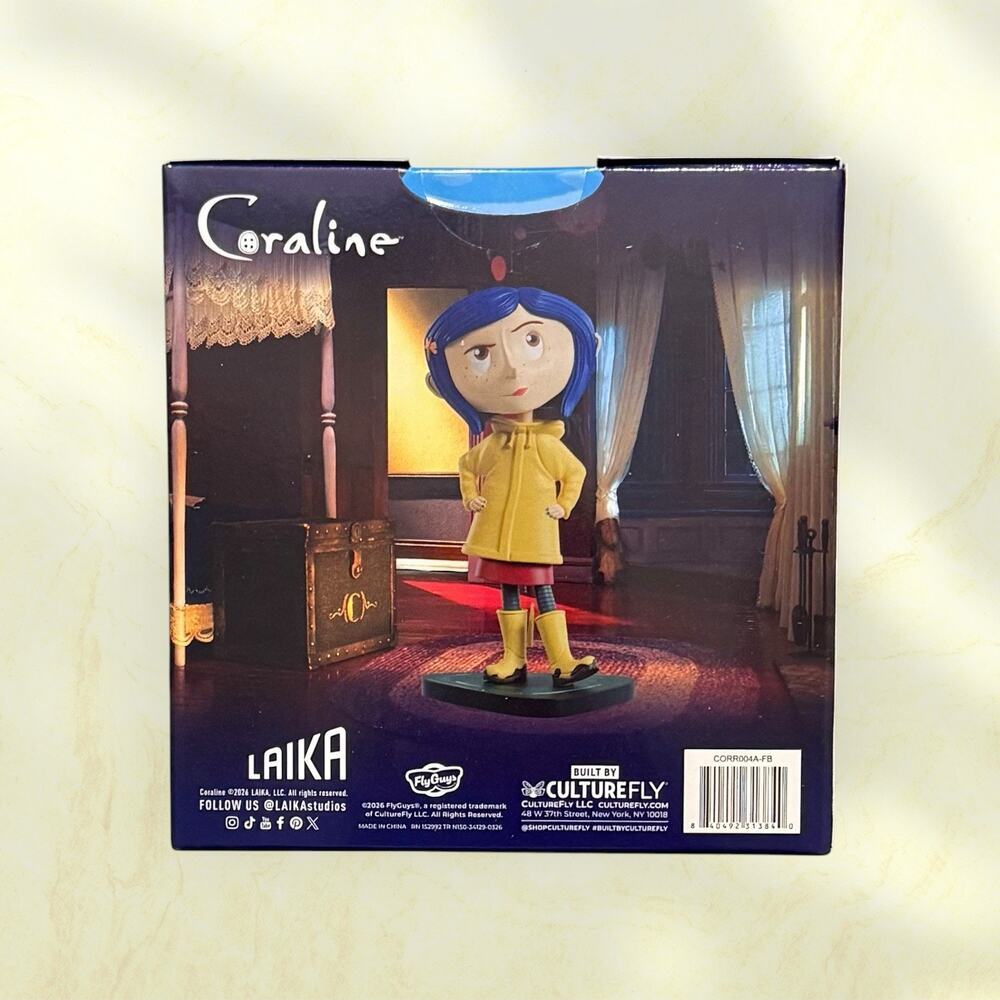 Coraline Yellow Raincoat Vinyl Figure CultureFly Fly Guys LAIKA NIB 2026 - Picture 3 of 6
